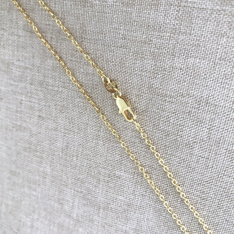 Bundle 18 18KT Yellow Gold Filled Chain Dainty Fine 18 18 Inch Necklace Lobster Claw Clasp 18 Karat KT YGF Cable Chain image 3