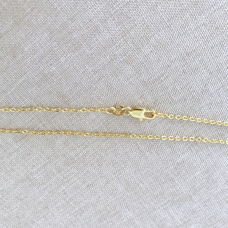 Bundle 18 18KT Yellow Gold Filled Chain Dainty Fine 18 18 Inch Necklace Lobster Claw Clasp 18 Karat KT YGF Cable Chain image 4