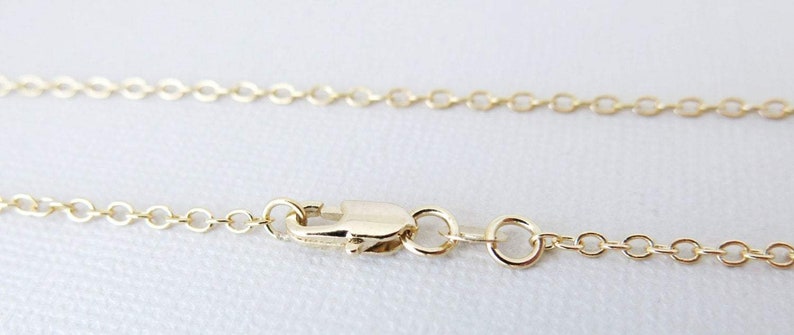 Bundle 18 18KT Yellow Gold Filled Chain Dainty Fine 18 18 Inch Necklace Lobster Claw Clasp 18 Karat KT YGF Cable Chain image 7