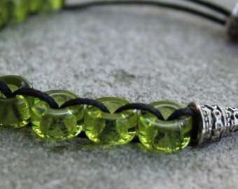 Green but not with Envy Catholic Christian Prayer Bracelet Movable Good Deed Beads
