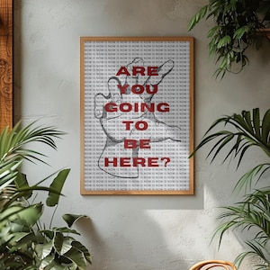 Now Is Now Will You Be Here Wall Art - Trendy Inspirational Digital Download, Stay Present & Mindful, Printable Motivational Quote Design