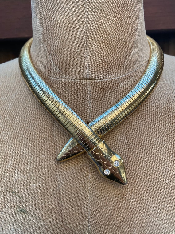 Vintage Gold Snake Choker
