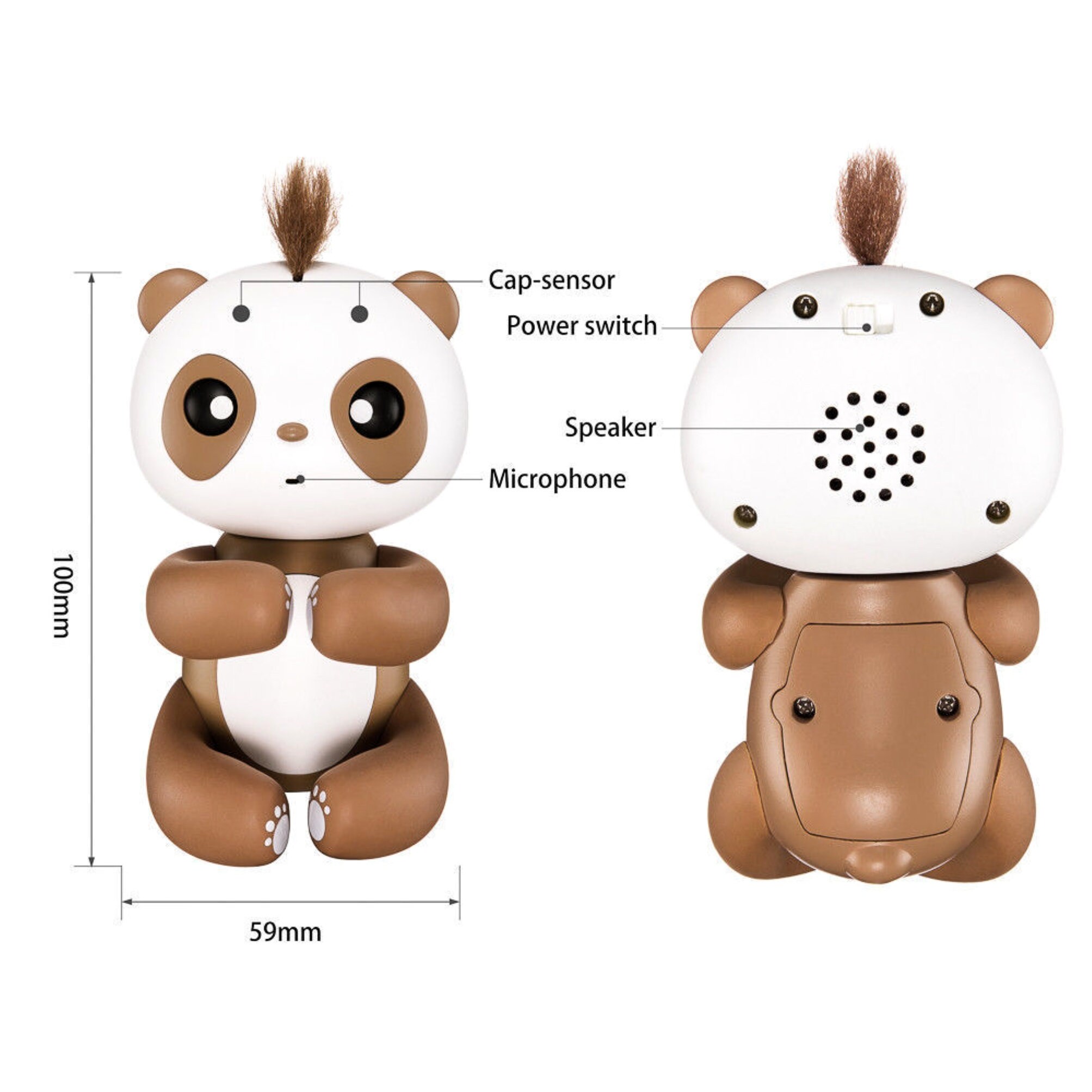 6 Color Finger Funny Panda Interactive Baby Panda Smart Toy Colorful Fingers!!! 
