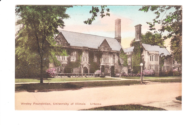 University of Illinois Champaign-Urbana Vintage Postcard