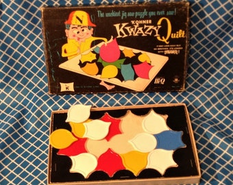 Vintage Kwazy Quilt Puzzle Game - The Wackiest Jigsaw You Ever Saw - 1960s Kohner Bros Inc