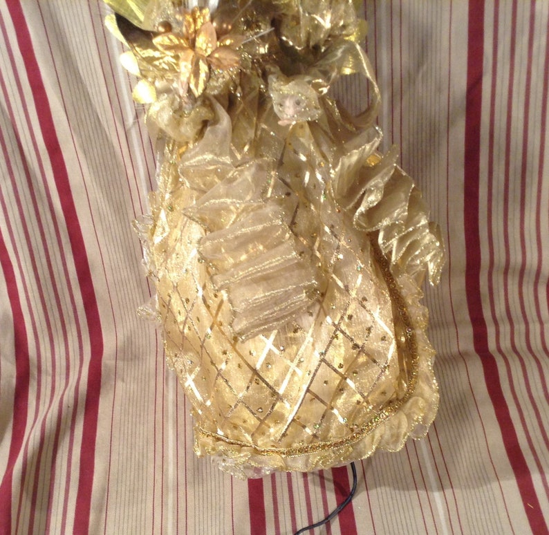 Large 16 Fiber Optic Angel Tree Topper With Box Wings Etsy