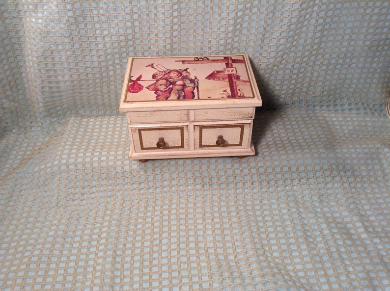 Vintage Linden Music Box Hummel Picture on the Lid Love Etsy