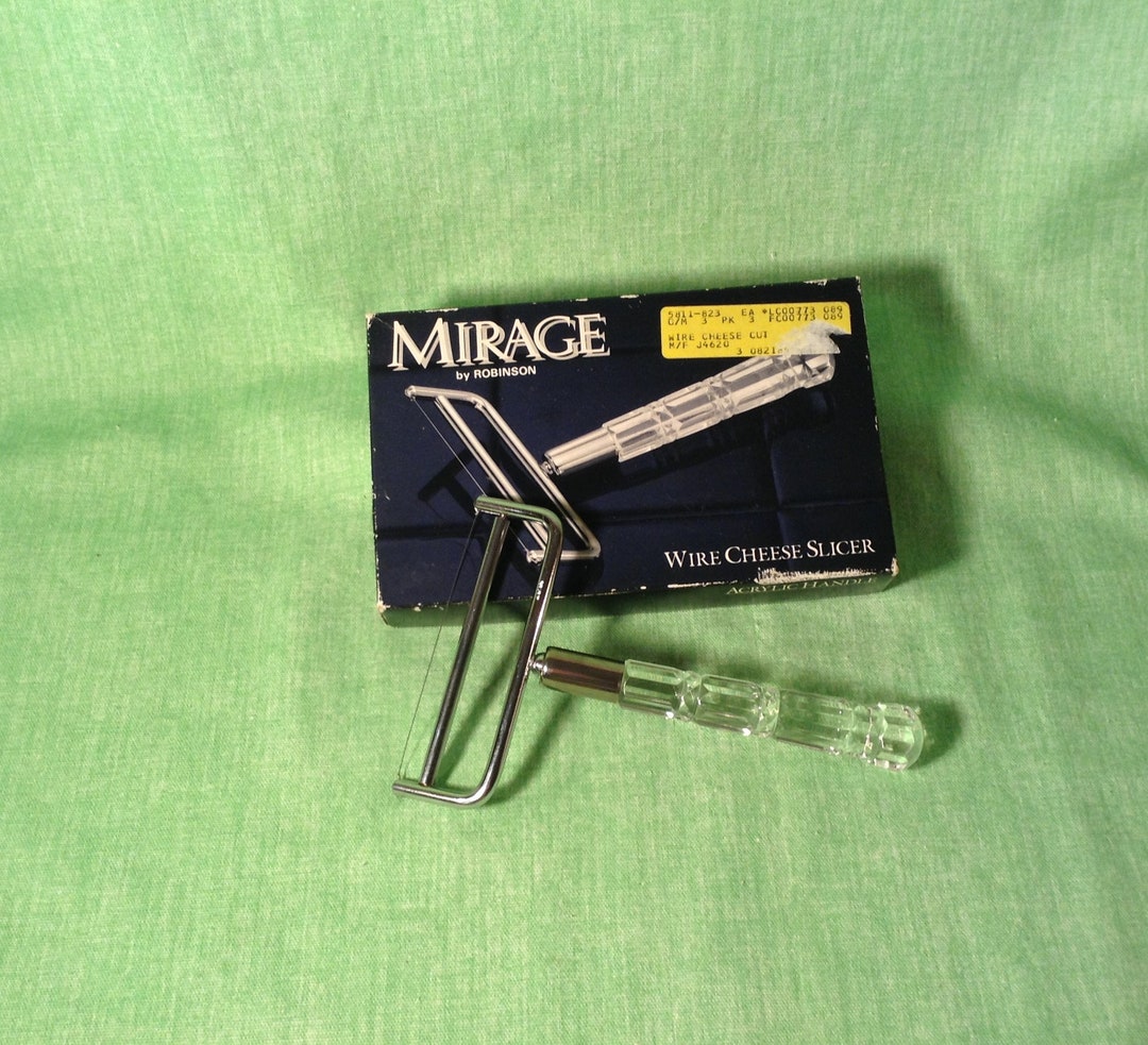 Vintage Mirage Wire Cheese Slicer Mirage by Robinson Hostess Serving Piece Clear Acrylic and