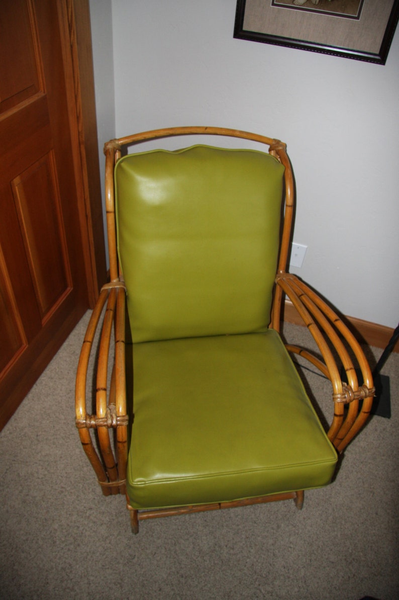 Herman Miller Bentwood Oak Faux Bamboo Rocking Chair Etsy