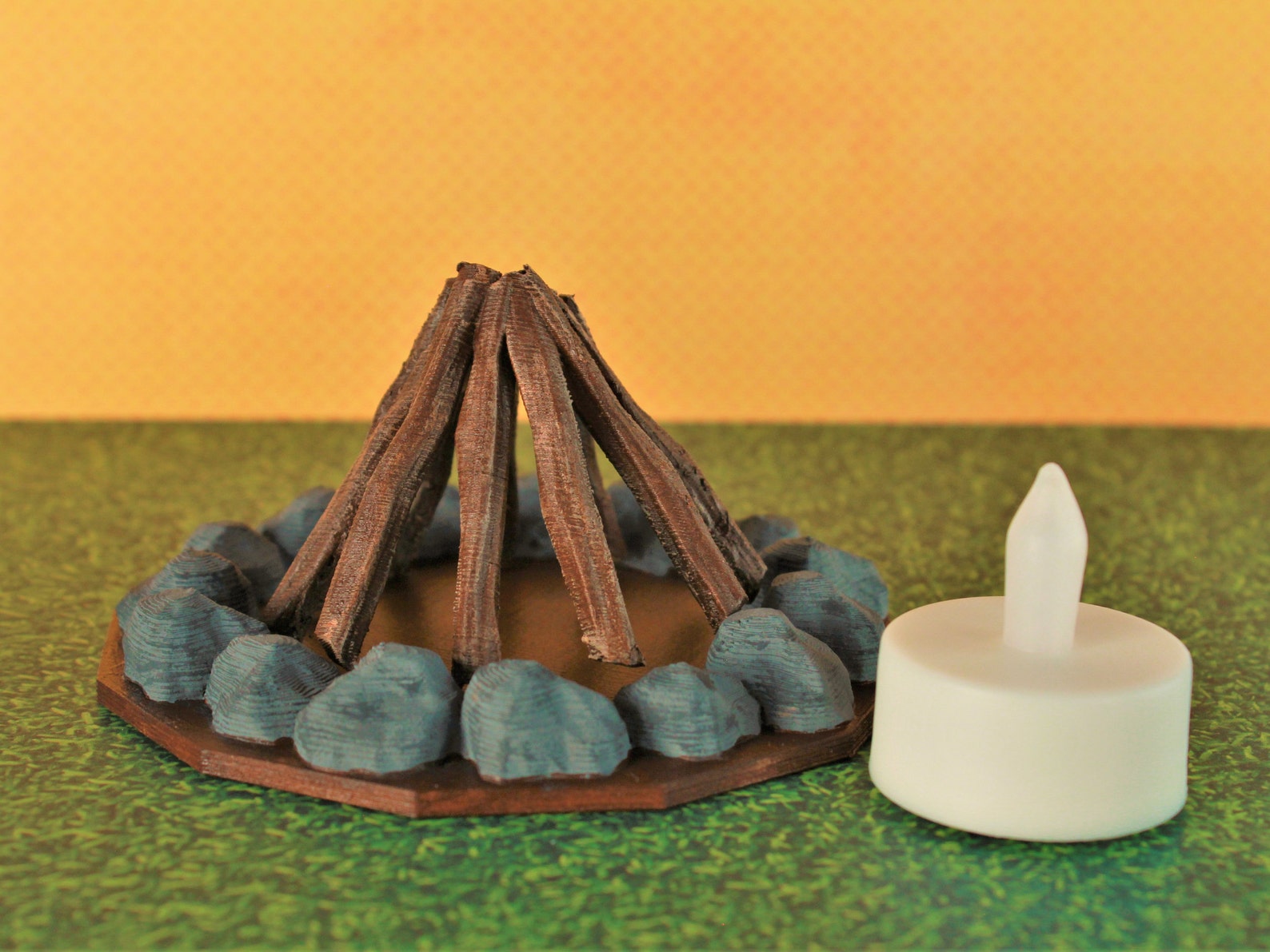 Camp Fire Candle Holder Camping Gift Centerpiece For Her Etsy