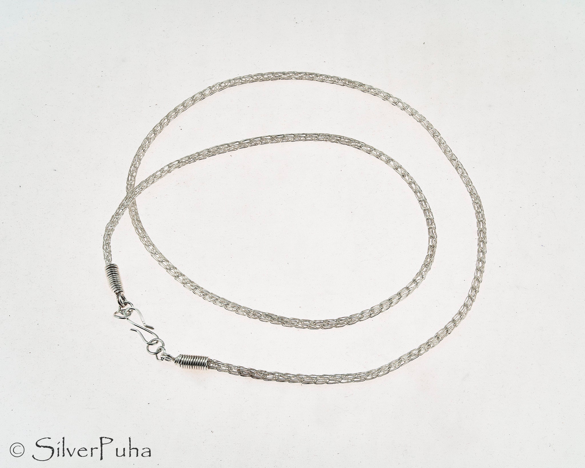 Viking Knit Handmade Fine Silver Chain Necklace. Custom Model Etsy