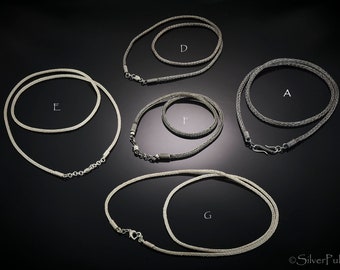 Viking knit hand-made fine silver chains - READY TO GO