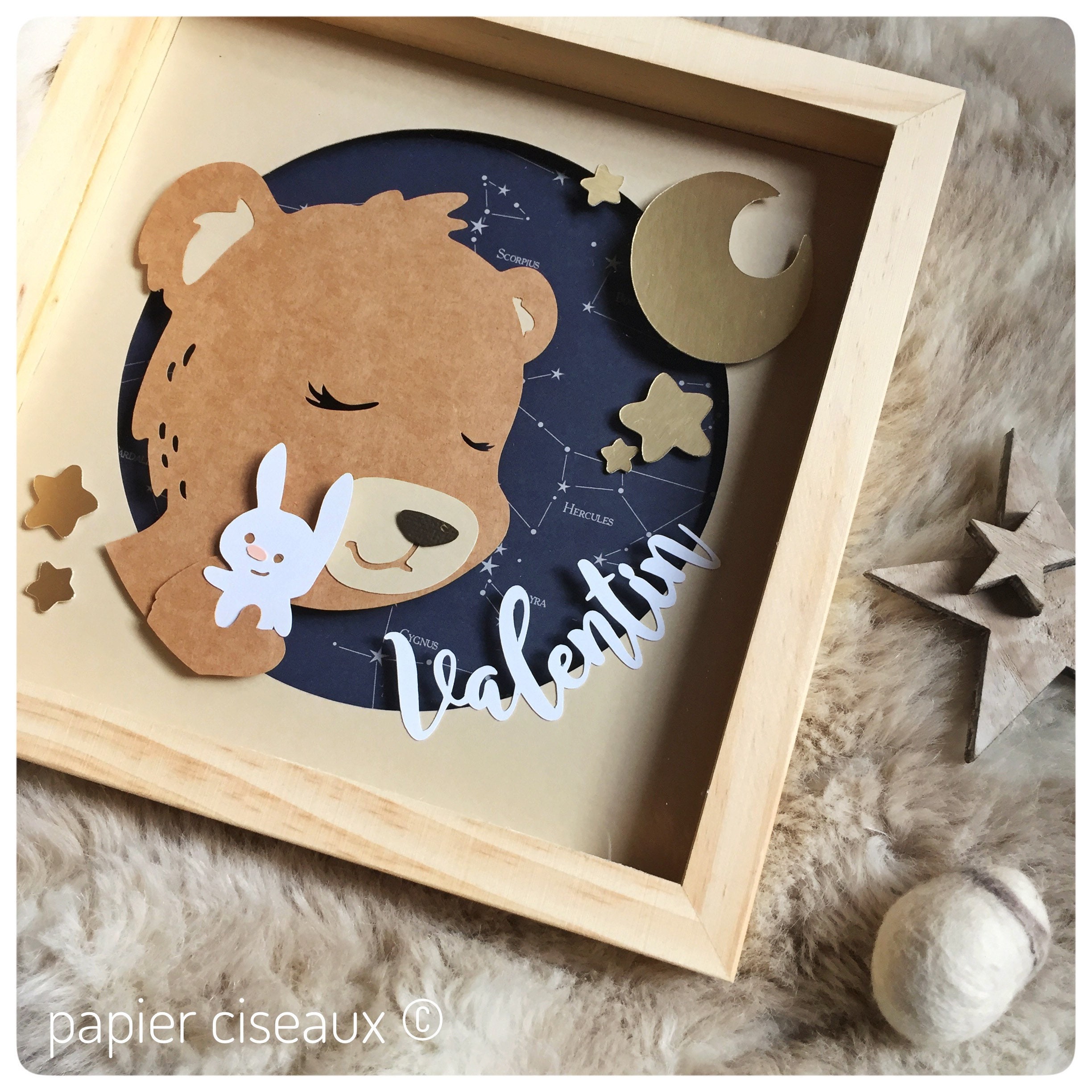 Cadre Ourson et Son Doudou