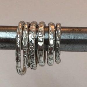 Silver stacking rings unisex