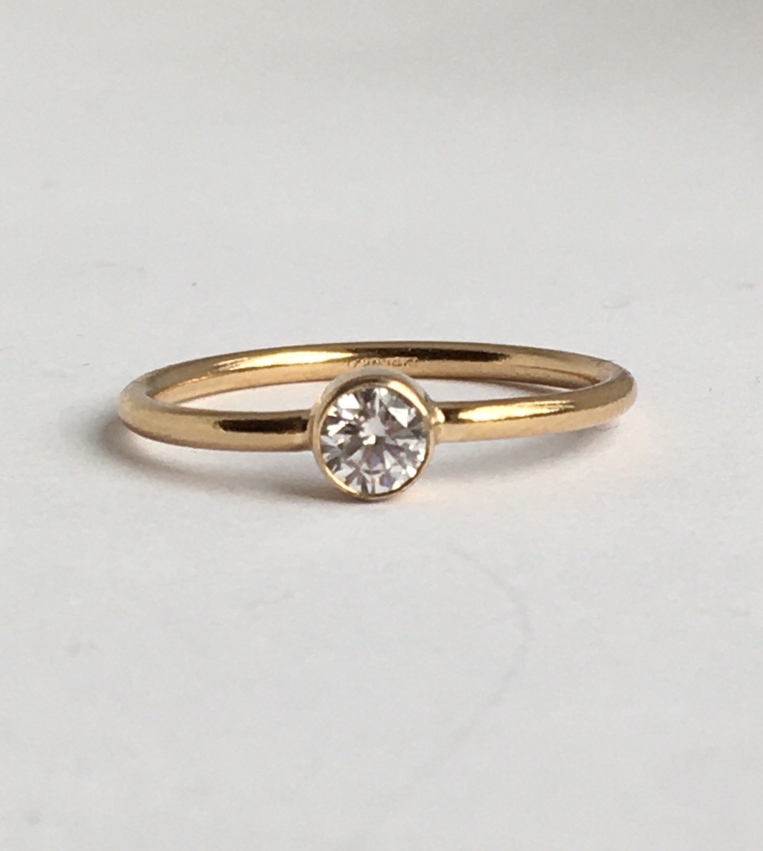 Diamond CZ ring Etsy