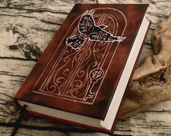 Raven At The Door Journal, Blank Book of Shadows, BOS, Grimoire, A5 Sketchbook