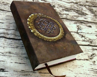 Dragon Ouroboros Shield Knot Journal, Blank Book of Shadows, A5 BOS, Grimoire