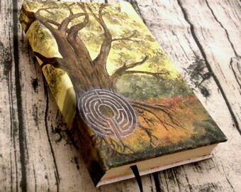 Tree of Life A5 Journal, Blank Book of Shadows, Labyrinth Grimoire