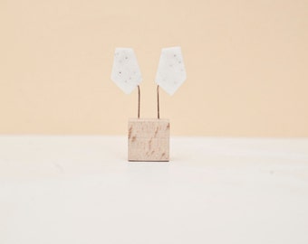 POLY:AMOR Studs 'Lungs' Marble/White