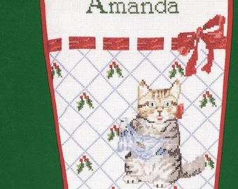 Beatrix Potter Miss Moppet Stocking Cross Stitch Pattern Green Apple 616