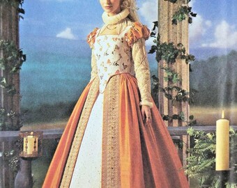 Simplicity 8881 Elizabethan Costume Renaissance Dress Pattern Size 6-12 Uncut
