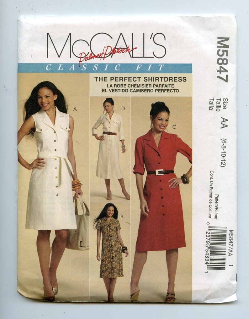 Uncut Mccalls M5847 the Perfect Shirtdress With Sleeve and Length ...