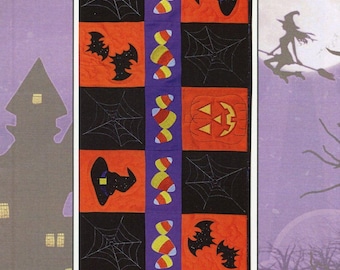 Spooky And Sweet Table Runner Machine Applique And Embroidery CD Amelie Scott