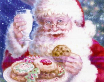 Milk And Cookies Christmas Santa Cross Stitch Pattern Heaven And Earth Designs