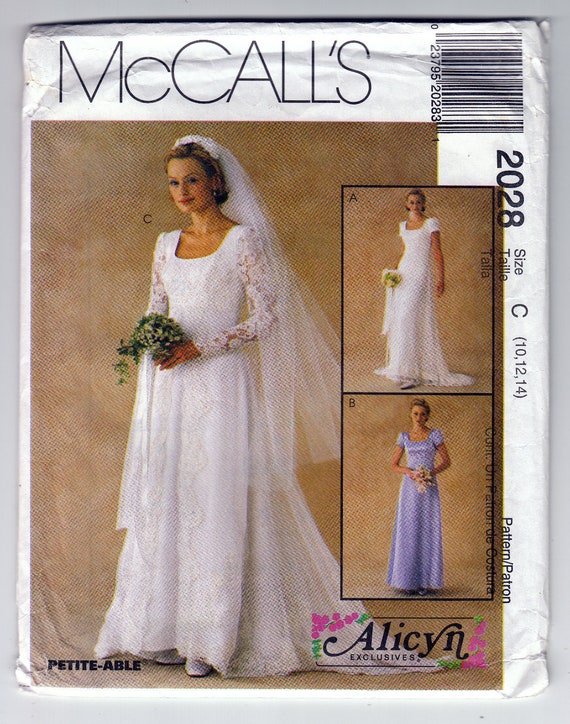 1990s Uncut Mccall S 2028 Alicyn Exclusives Wedding Or Etsy