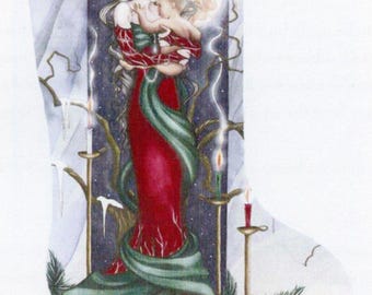 Spirit Of Yule Stocking Cross Stitch Pattern Heaven And Earth Designs Galbreth