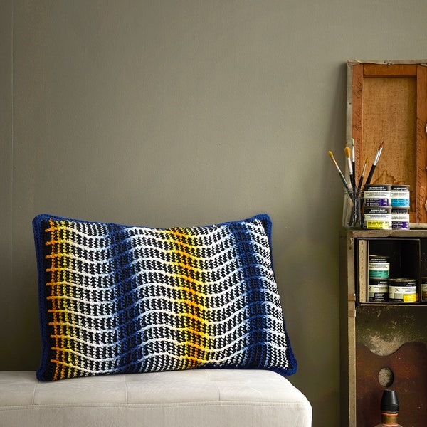 Painted Stripes cushion out of the book Gallery - crochet pattern