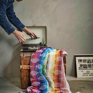 Modèle au crochet de couverture Rainbow Subway à partir de livres Journey/Crochet Journey