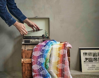 the Rainbow Subway blanket crochet pattern out of books Journey/Crochet Journey