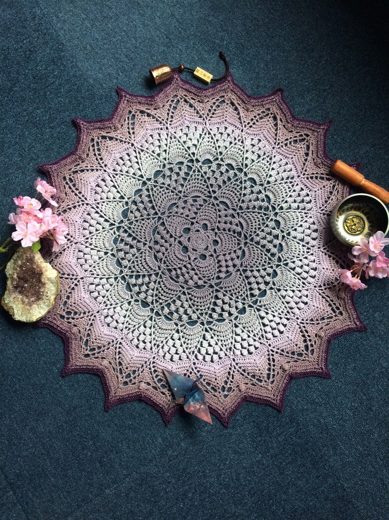 Lotus & Blossom mandala crochet pattern image 5