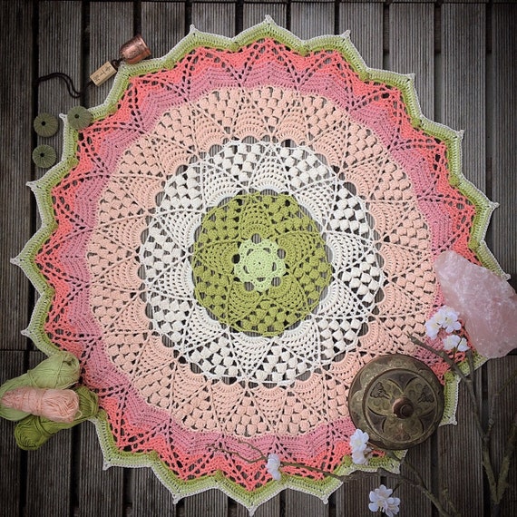 Verwonderend Lotus & Blossom mandala crochet pattern English version | Etsy AJ-16