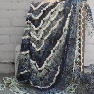 Oceanborn shawl crochet pattern