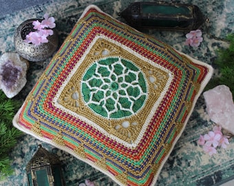 Indian Flower Cushion crochet pattern