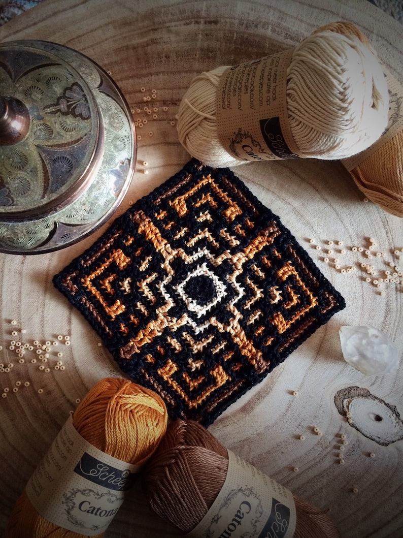 Medina Mosaic tiles crochet pattern English version Etsy