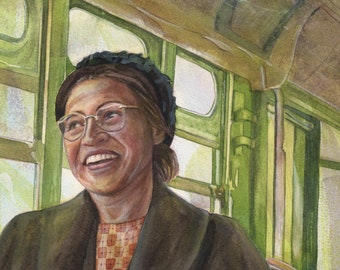 Rosa Parks - Watercolor Painting - Powerful Women Oracle Card Deck
