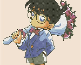 Detective Conan Case Closed Anime Cross Stitch PDF Pattern