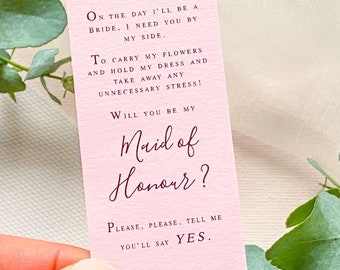 Will You Be My Maid Of Honour | Maid of Honour | Will You Be My | Proposal Card | Wedding Party | Maid of Honour Card | Bridesmaid Proposal