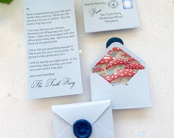 Boys Tooth Fairy Letter | Fairy Letter | Fairy Mail | Lost Tooth | First Tooth Loss | Miniature Fairy Letter for Boys