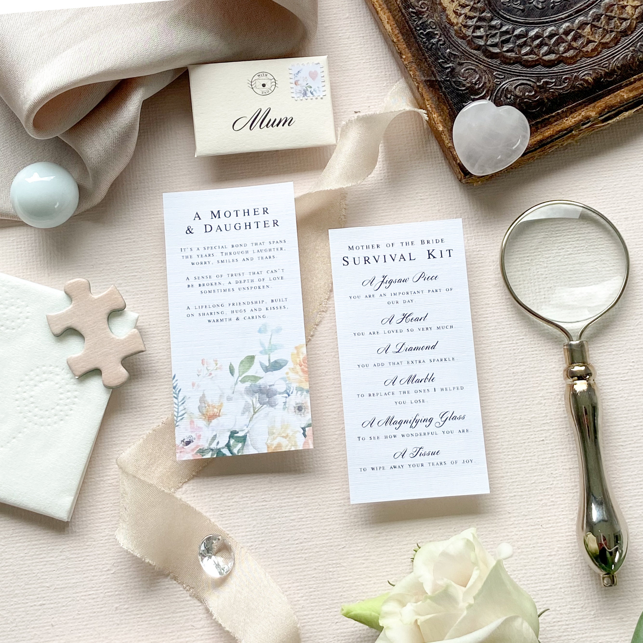 Mother of the Bride poem print & Letter,  Little Letter Keepsake, Wedding Thank you Gift