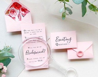 Will You Be My Bridesmaid | Bridesmaid Proposal | Bridal Party | Be my Bridesmaid | Proposal Cards | Fun Proposal | Proposal Little Letter