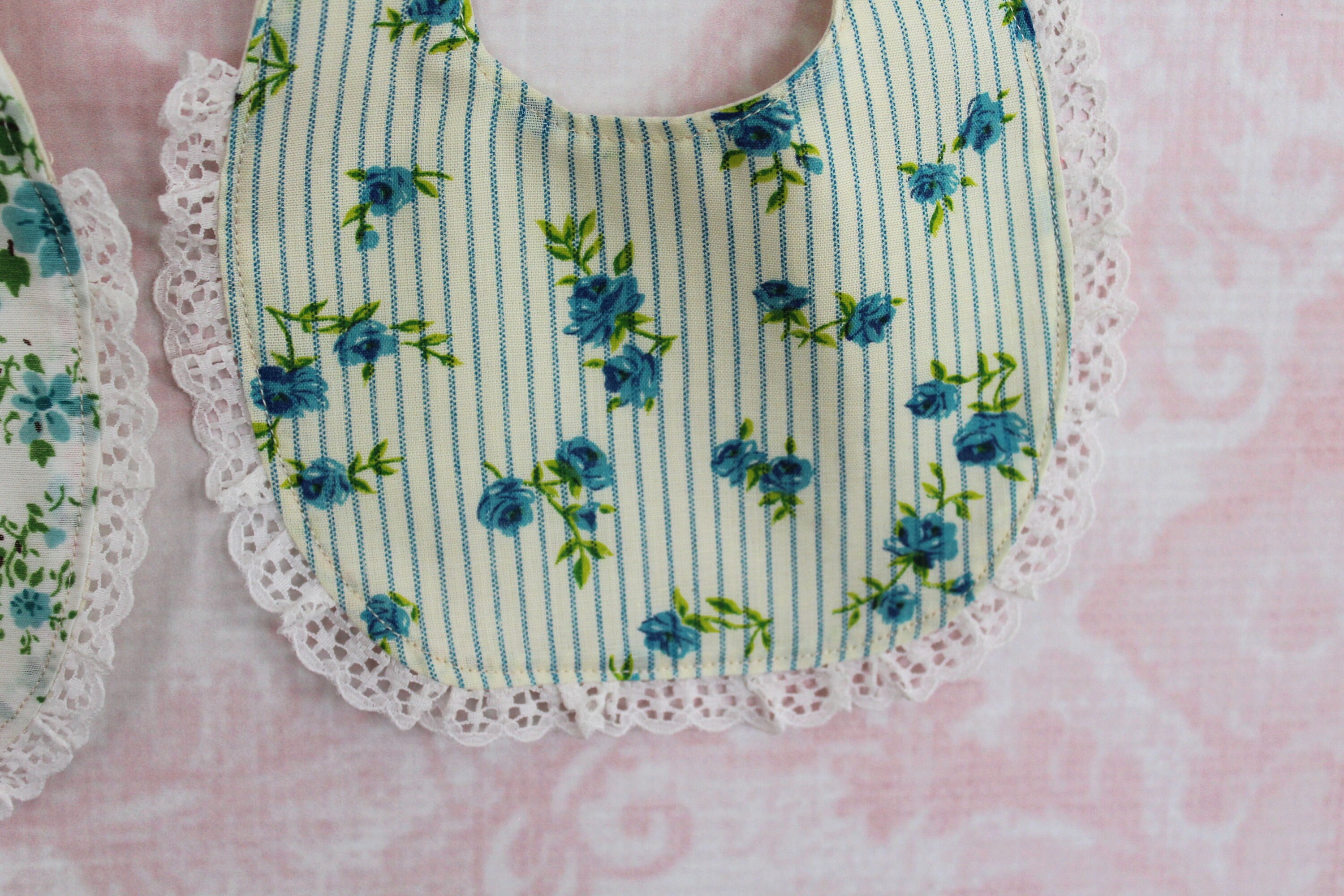 Vintage Style Baby Doll Bibs Hand Made Doll Bibs Set Of Three Etsy