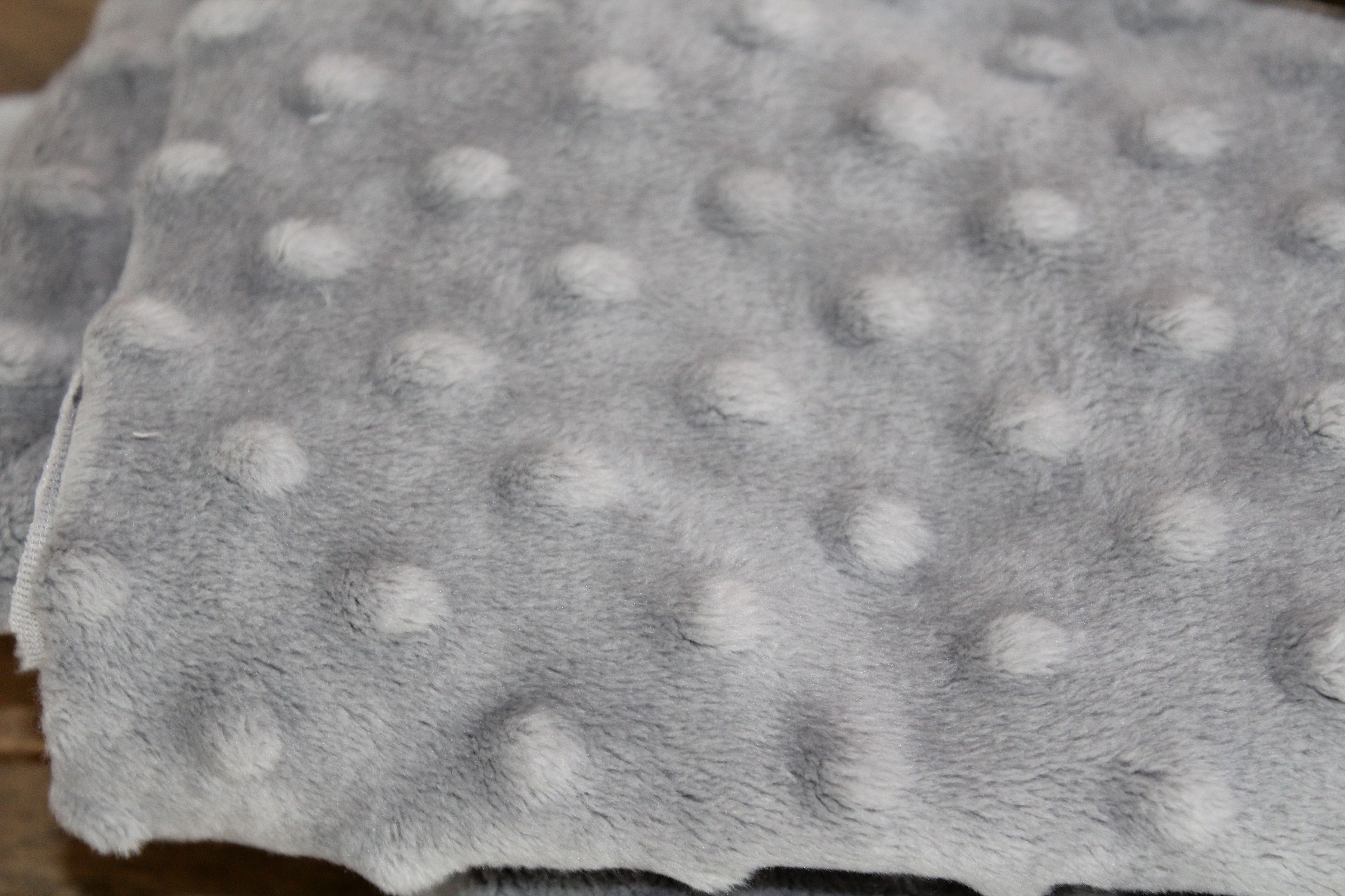 2 Pieces Minky Fabric Remnants Gray Minky Fabrics 2 Piece Etsy