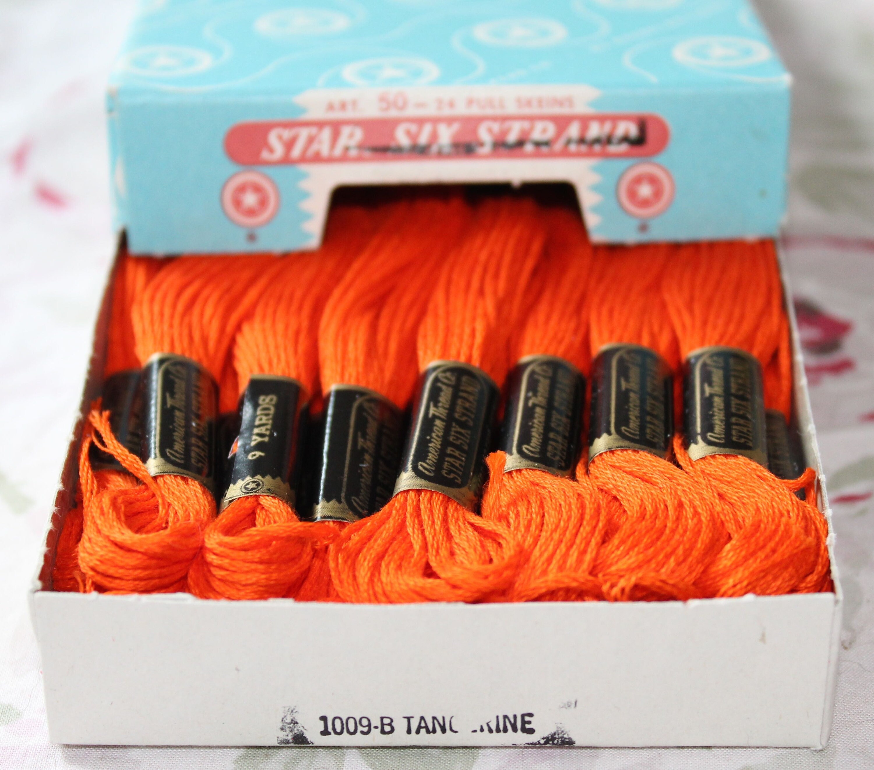 Sewing & Needlecraft 2 Skeins 1009B Tangerine Vintage Star Six Strand