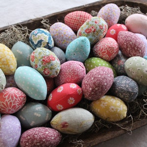 Handmade Fabric Eggs: Vintage Style Farmhouse Bowl Fillers