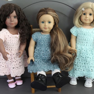 Handmade Crocheted 18&quot; Doll Dress Scalloped Crocheted Doll Dress for 18 Inch dolls such a American Girls