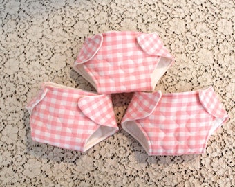 Set Of 3 Vintage Fabricl Handmade Doll Diapers 15" Baby Doll Diapers Bitty Baby Diapers Baby Doll Just Like Mommy
